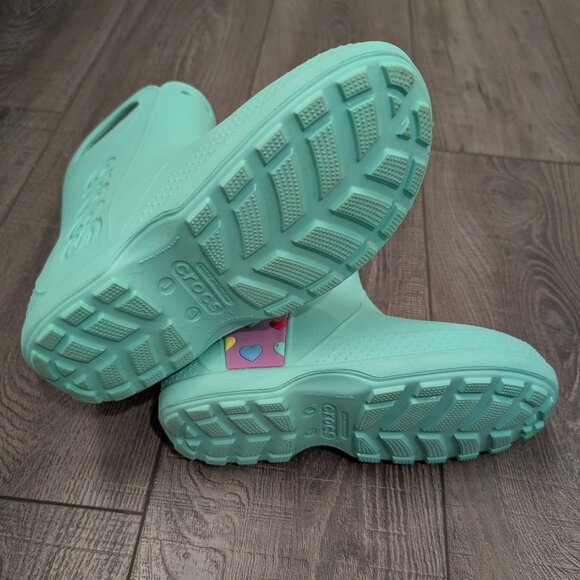 Crocs Kids' Handle It Rain Boots - Rainbow Heart (J3) - Picture 5 of 6